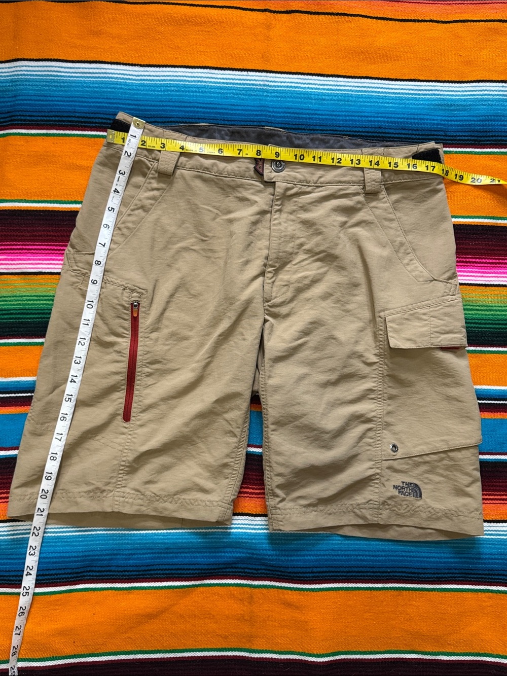 The North Face Men's Khaki Mountain Biking Cargo Shorts Cycling Medium - Picture 4 of 12